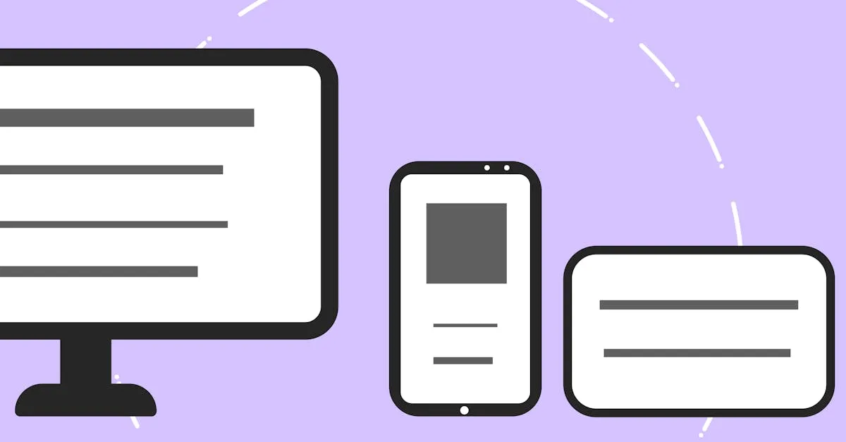 Design mockup with wireframe layout showing placeholder text